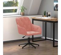 vidaXL Silla de oficina giratoria de terciopelo rosa