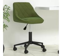 vidaXL Silla de oficina giratoria de terciopelo verde claro