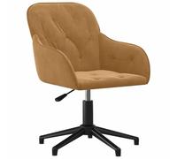 vidaXL Silla de Oficina Giratoria Mueble Tapizada Ordenador Computadora Estudio Escritorio Oficina Despacho Sala Estar Terciopelo Marrón