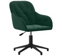 vidaXL Silla de Oficina Giratoria Mueble Tapizada Ordenador Computadora Estudio Escritorio Oficina Despacho Sala Estar Terciopelo Verde Oscuro