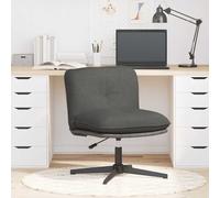 vidaXL Silla de oficina giratoria tela gris oscuro