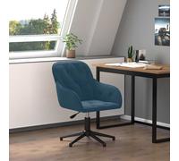 vidaXL Silla de oficina giratoria terciopelo azul