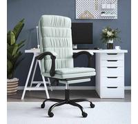 vidaXL Silla de oficina reclinable de terciopelo gris claro
