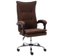 vidaXL Silla de oficina tela marrón
