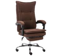 vidaXL Silla de oficina tela marrón