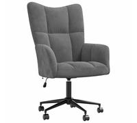 vidaXL Silla de Relajación Asiento Sillón Salón Sala de Estar Estudio Escritorio Oficina Muebles Mobiliario Decoración de Terciopelo Gris Oscuro