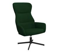 vidaXL Sillón de relax, color verde oscuro, tapizado en terciopelo