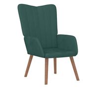 Vidaxl silla de relajación de terciopelo verde oscuro