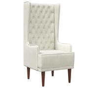 vidaXL Silla de Respaldo Alto con capitoné con Botones Crema
