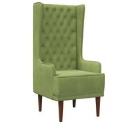 vidaXL Silla de Respaldo Alto con capitoné con Botones Verde Claro