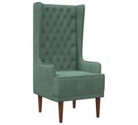 vidaXL Silla de Respaldo Alto con capitoné con Botones Verde Mar