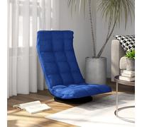 vidaXL Silla de suelo giratoria de tela azul