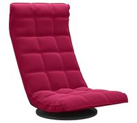 vidaXL Silla de suelo giratoria de terciopelo rojo tinto en color Rojo vino tinto/Crema/Gris oscuro y más | cómodas modernas ergonómicas para comedor cocina salón hogar