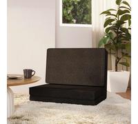 vidaXL Silla de suelo plegable de tela negra