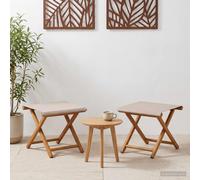 vidaXL: 2 sillas reclinables, madera de eucalipto maciza, color beige
