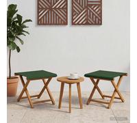 vidaXL: 2 sillas reclinables, madera de eucalipto maciza, color verde