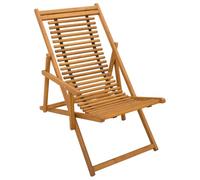 vidaXL Silla de terraza 3 Posición Madera de Eucalipto Maciza Natural