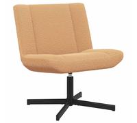 vidaXL Silla giratoria Beige 63 x 75 x 76 cm Piel de oveja