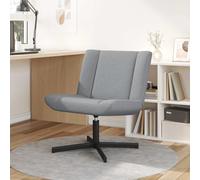 vidaXL Silla giratoria Gris Claro 63 x 75 x 76 cm tela