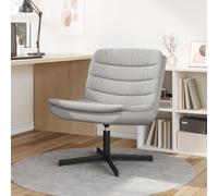 vidaXL Silla giratoria Gris Nube 63 x 75 x 76 cm tela