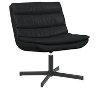 vidaXL Silla giratoria Negro 63 x 75 x 76 cm PU brillante