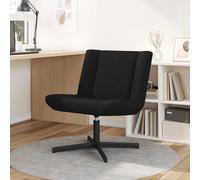 vidaXL Silla giratoria Negro 63 x 75 x 76 cm tela