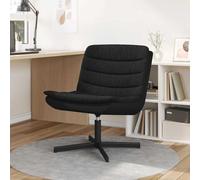 Silla giratoria negra, vidaXL, 63 x 75 x 76 cm, tapizada en tela
