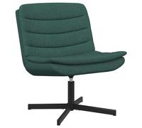 Silla giratoria, color verde oscuro, 63 x 75 x 76 cm, tapizada en tela