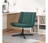 Silla giratoria, color verde oscuro, 63 x 75 x 76 cm, tapizada en tela
