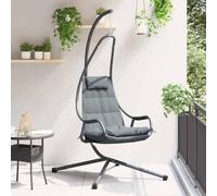 vidaXL Silla huevo colgante Acero 94 x 107 x 196,5 cm Antracita