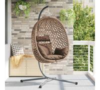 vidaXL Silla huevo colgante ratán sintético 104 x 100 x 191 cm