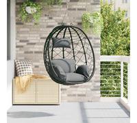 vidaXL Silla huevo colgante ratán sintético 91,5 x 54,5 x 107 cm