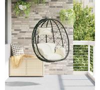 vidaXL Silla huevo colgante ratán sintético 91,5 x 54,5 x 107 cm