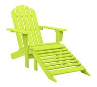 vidaXL Silla jardín Adirondack con otomana madera maciza abeto verde