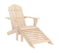 Vidaxl silla jardín adirondack con otomana madera maciza de abeto