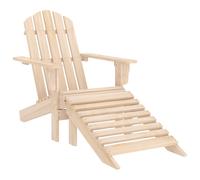 vidaXL Silla jardín Adirondack con otomana madera maciza de abeto