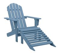 vidaXL Silla jardín Adirondack con otomana madera maciza de abeto azul