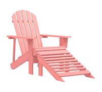 vidaXL Silla jardín Adirondack con otomana madera maciza de abeto rosa