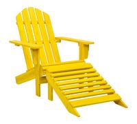 vidaXL Silla jardín Adirondack y otomana madera maciza abeto amarilla