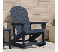 vidaXL Silla mecedora Adirondack Azul marino HDPE