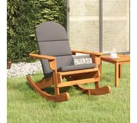 vidaXL Silla mecedora Adirondack con cojines madera maciza acacia