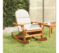 vidaXL Silla mecedora Adirondack con cojines madera maciza acacia