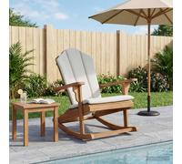 vidaXL Silla mecedora Adirondack de jardín Natural 100% Poliéster
