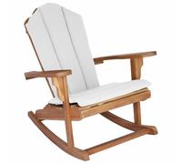 vidaXL Silla mecedora Adirondack de jardín Natural