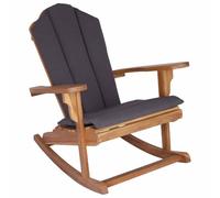 vidaXL Silla mecedora Adirondack de jardín Natural