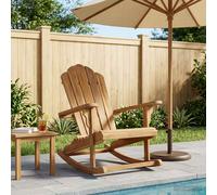 vidaXL Silla mecedora Adirondack de jardín Natural