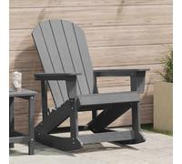 vidaXL Silla mecedora Adirondack Gris Claro HDPE