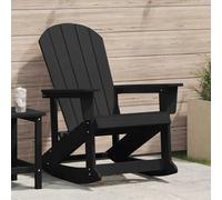 vidaXL Silla mecedora Adirondack Negro HDPE