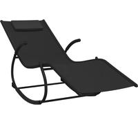 vidaXL Silla mecedora, color , estructura de acero y tejido Textilene