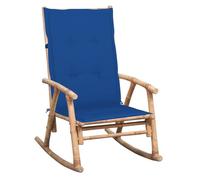 Silla mecedora con cojín de bambú, marca vidaXL